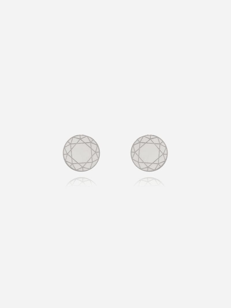 Margaret Round Silver Earrings | Mel Jewel