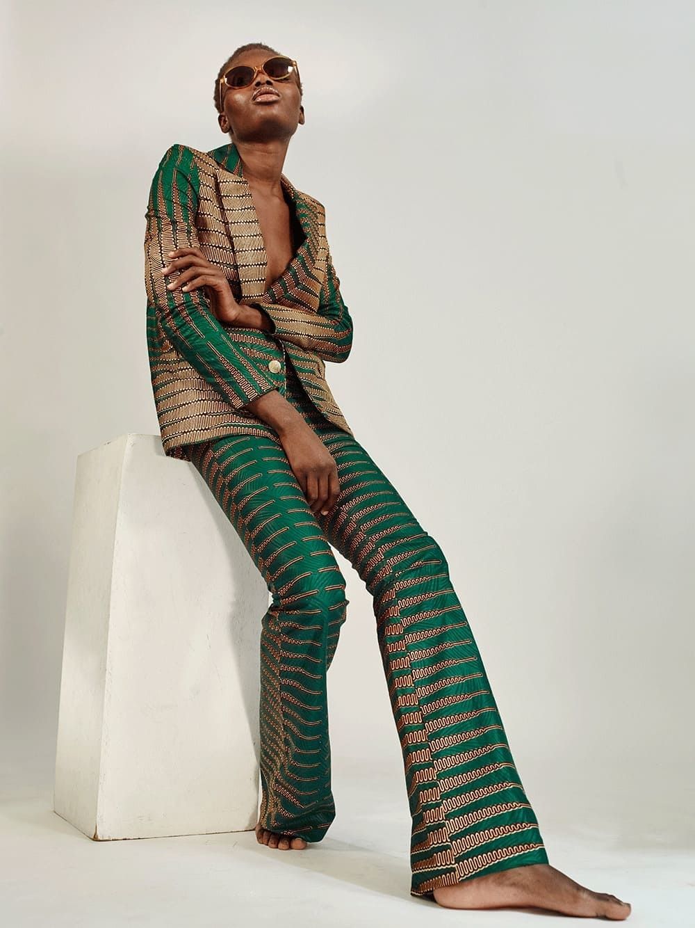 Simone Serpent Vert Green Blazer | Fou