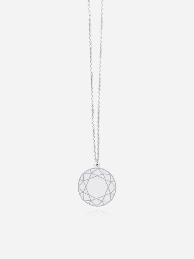 Margaret Round Silver Necklace | Mel Jewel