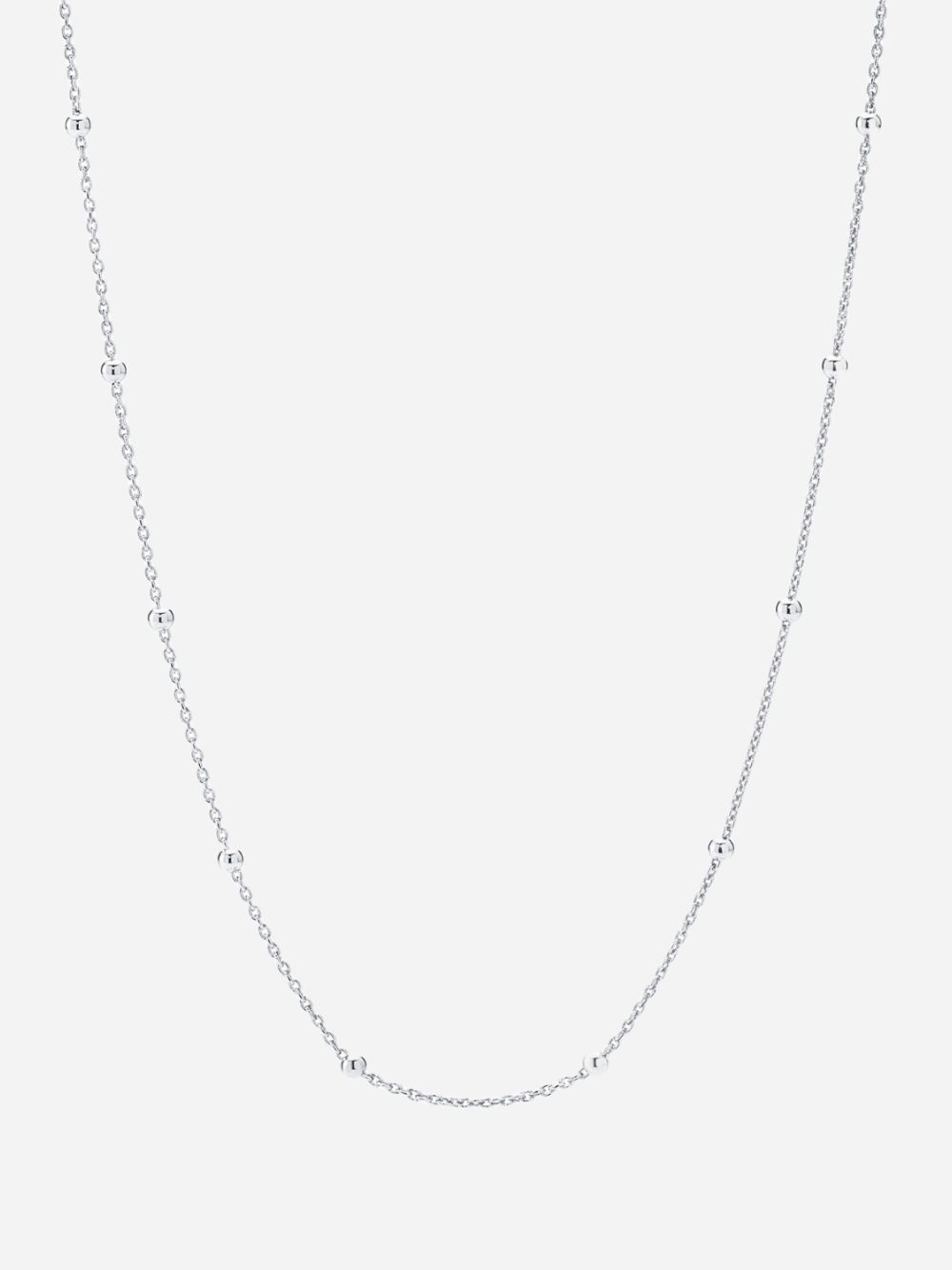 Silver Polka Dot Chain Necklace
