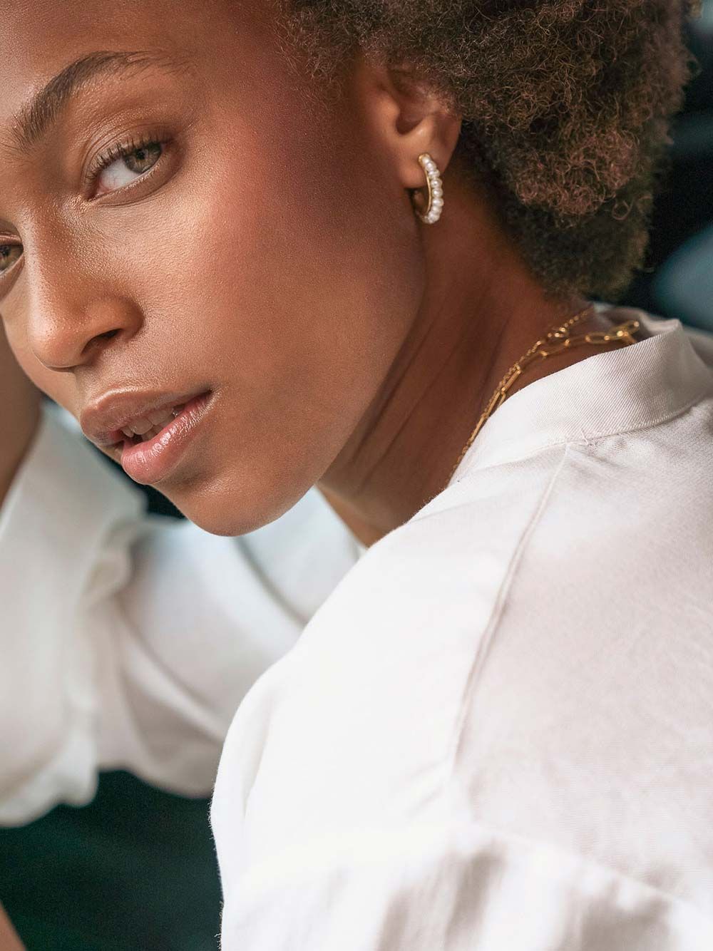 Pearls Hoops | Mesh Jewellery 