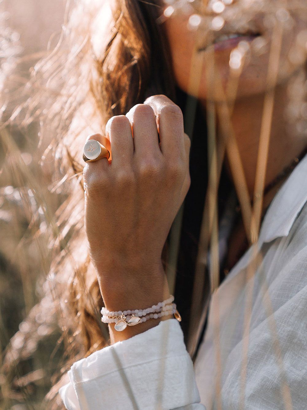 Gold Polar Star Ring | Mesh Jewellery