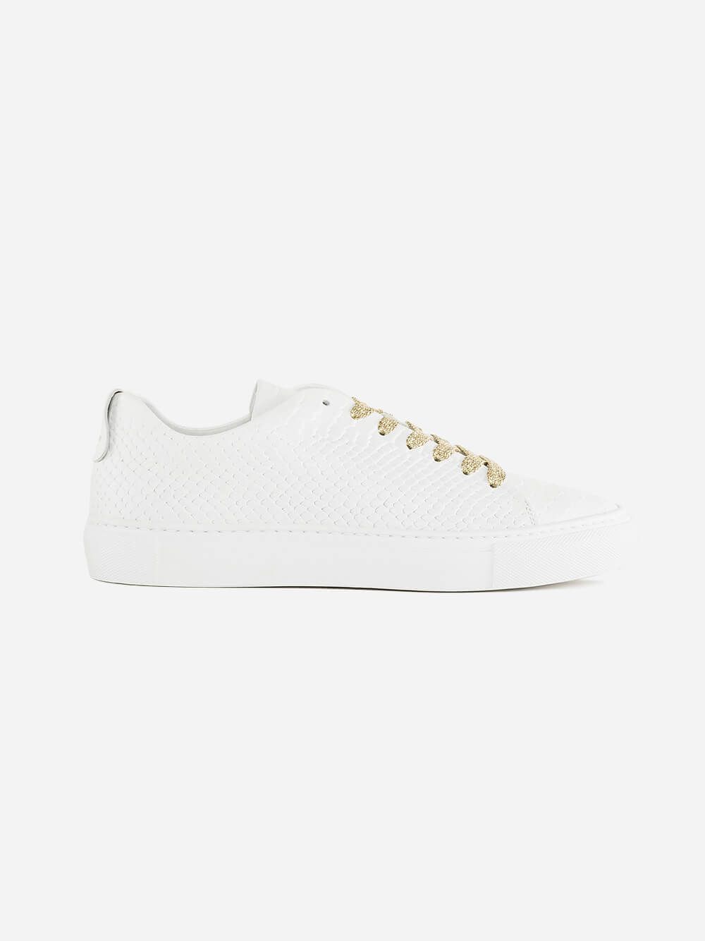 White Croco Sneakers | Lemoke