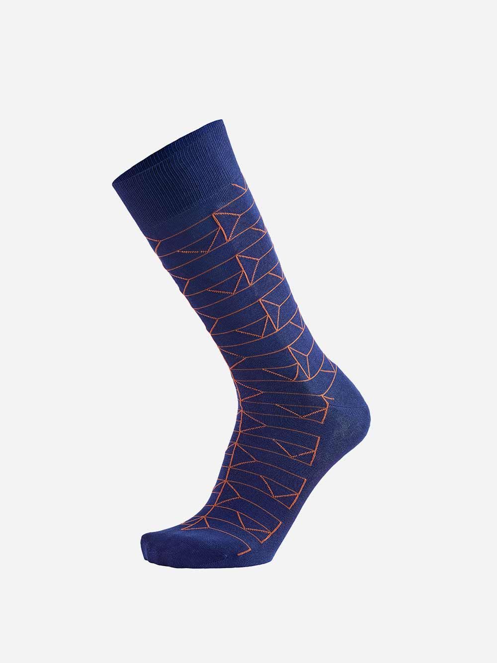 Geometric Blue Socks | Westmister