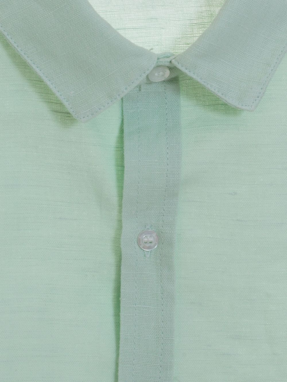 Camisa de linho verde água