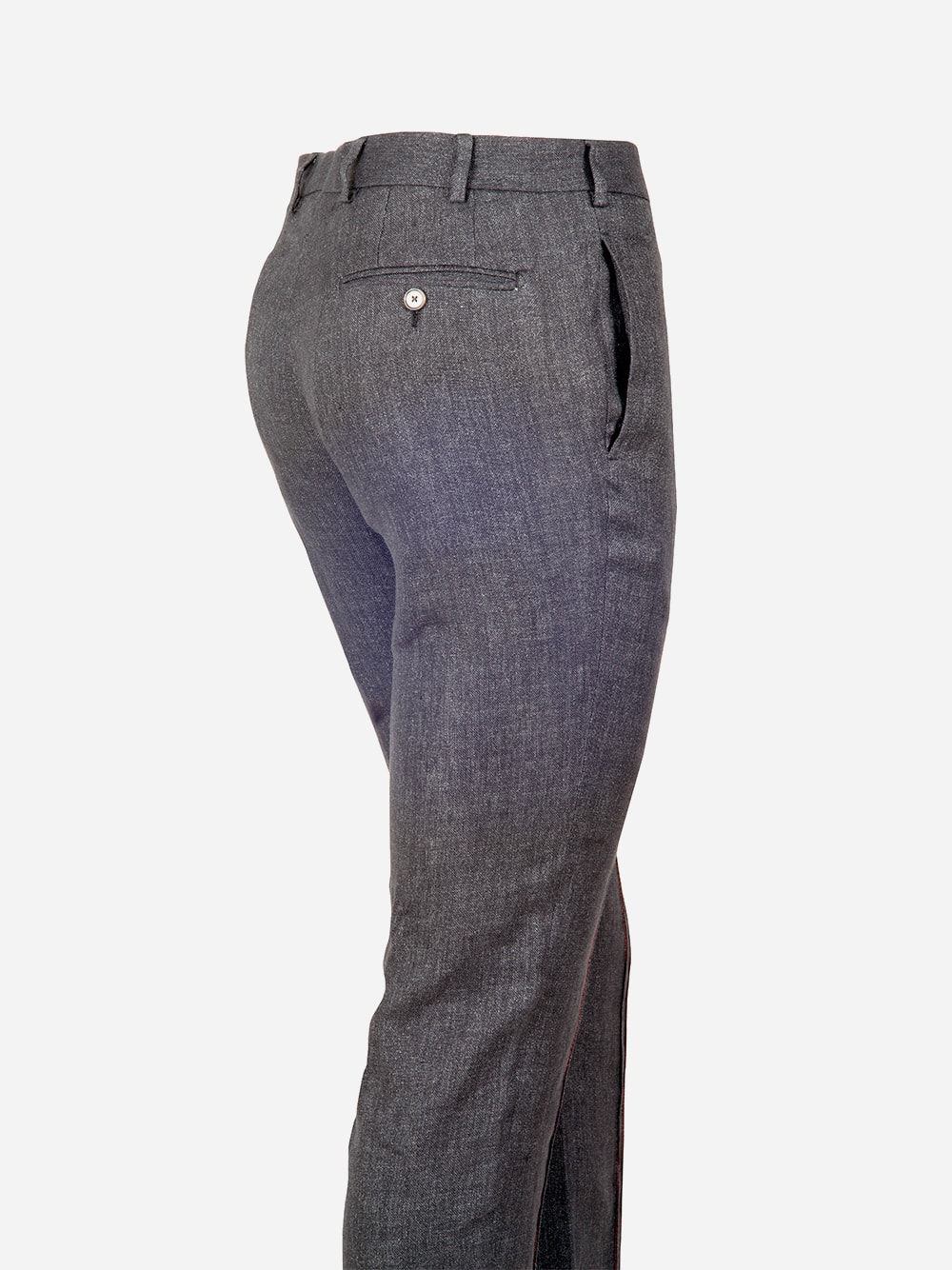 Grey Ribs Trousers | Nair Xavier 