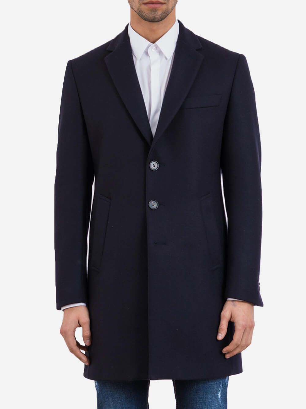 Blue Long Coat | Inimigo Clothing