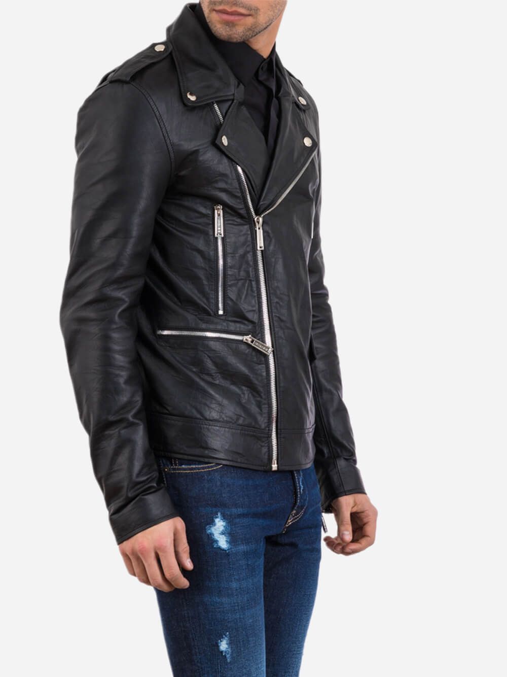 Black Biker Jacket | Inimigo Clothing