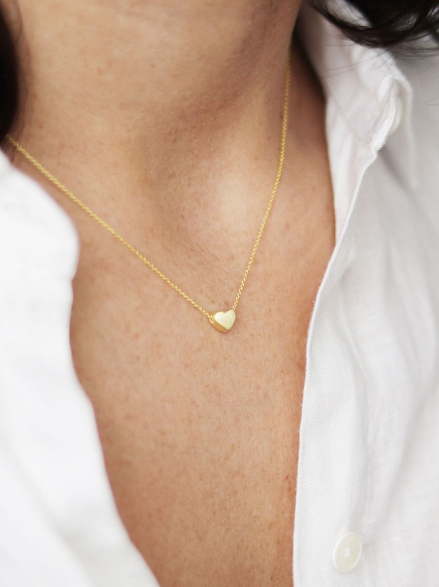 Colar Full Coração Dourado | Coquine Jewelry