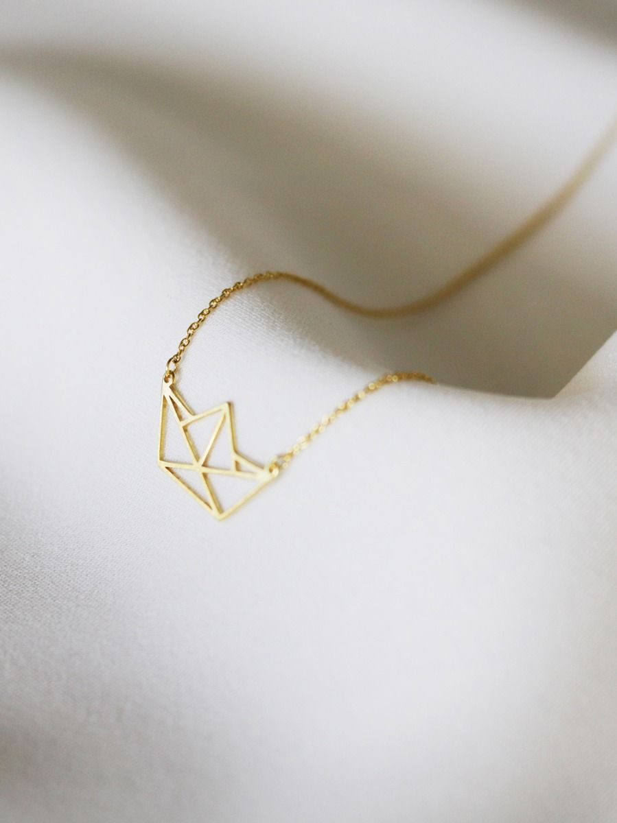 Colar Origami Barco Dourado | Coquine Jewelry