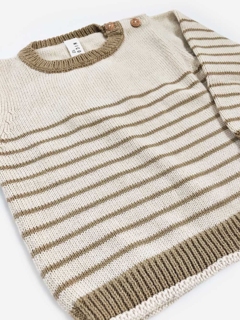 Knit Latte Ecru Sweater