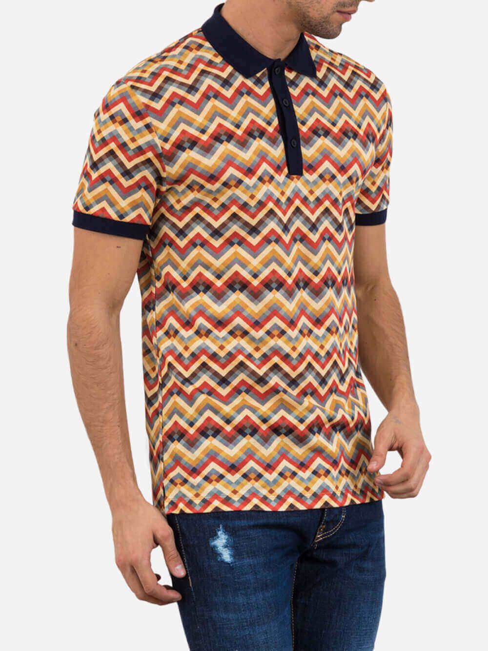Triangle Illusion Polo Shirt | Inimigo Clothing