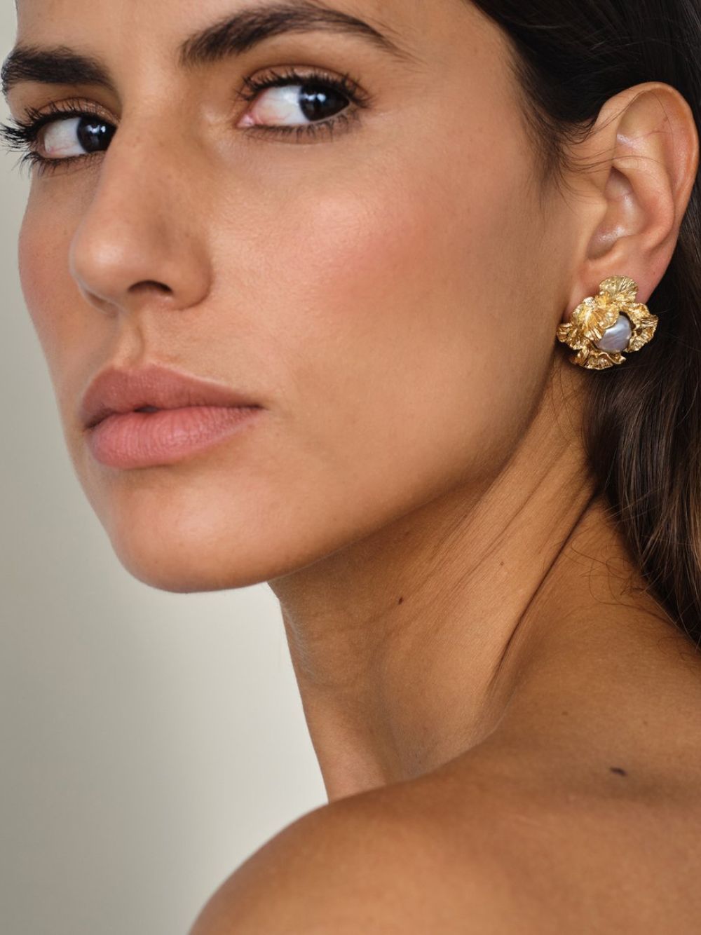 Iris petals earring