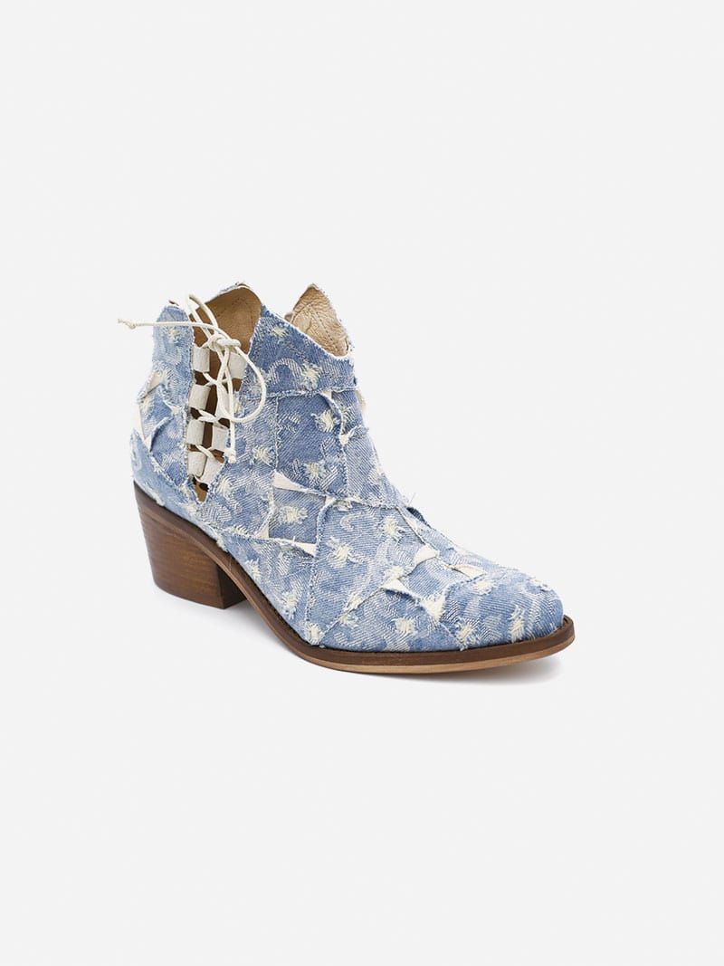 Jolene Blue Ankle Boots | Dkode