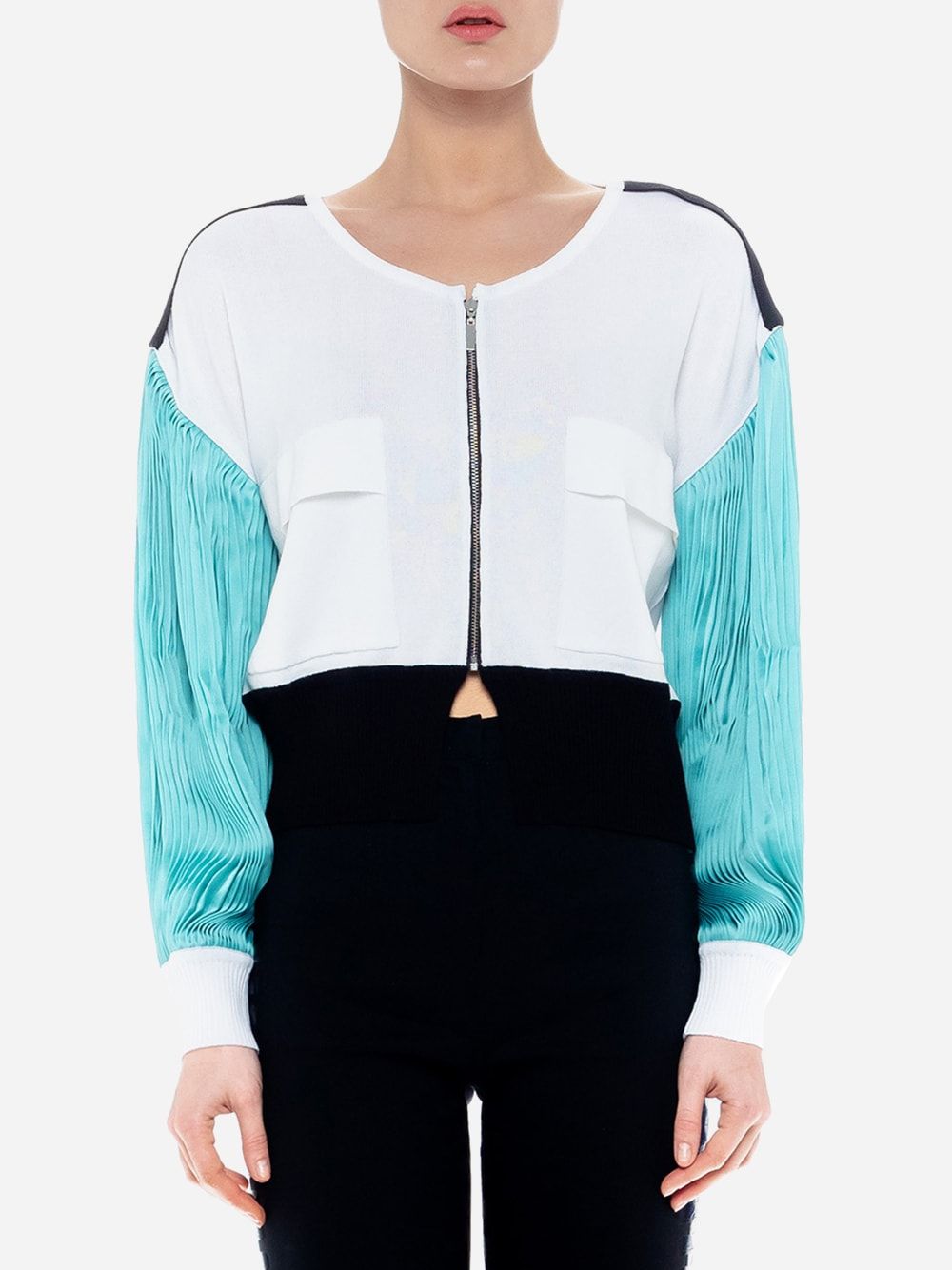 Green Pleated Sleeves Jacket | Luis Buchinho