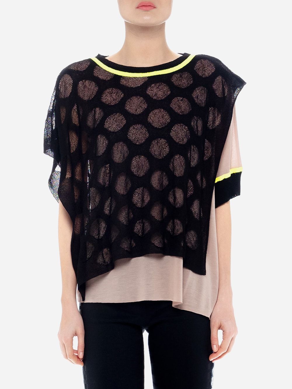 Dark Sheer Layered Top | Luis Buchinho