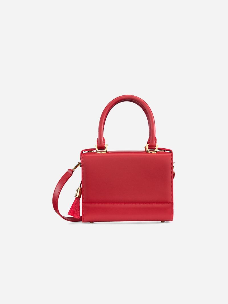 Lisbon Red Mini Satchel Bag | Âme Moi