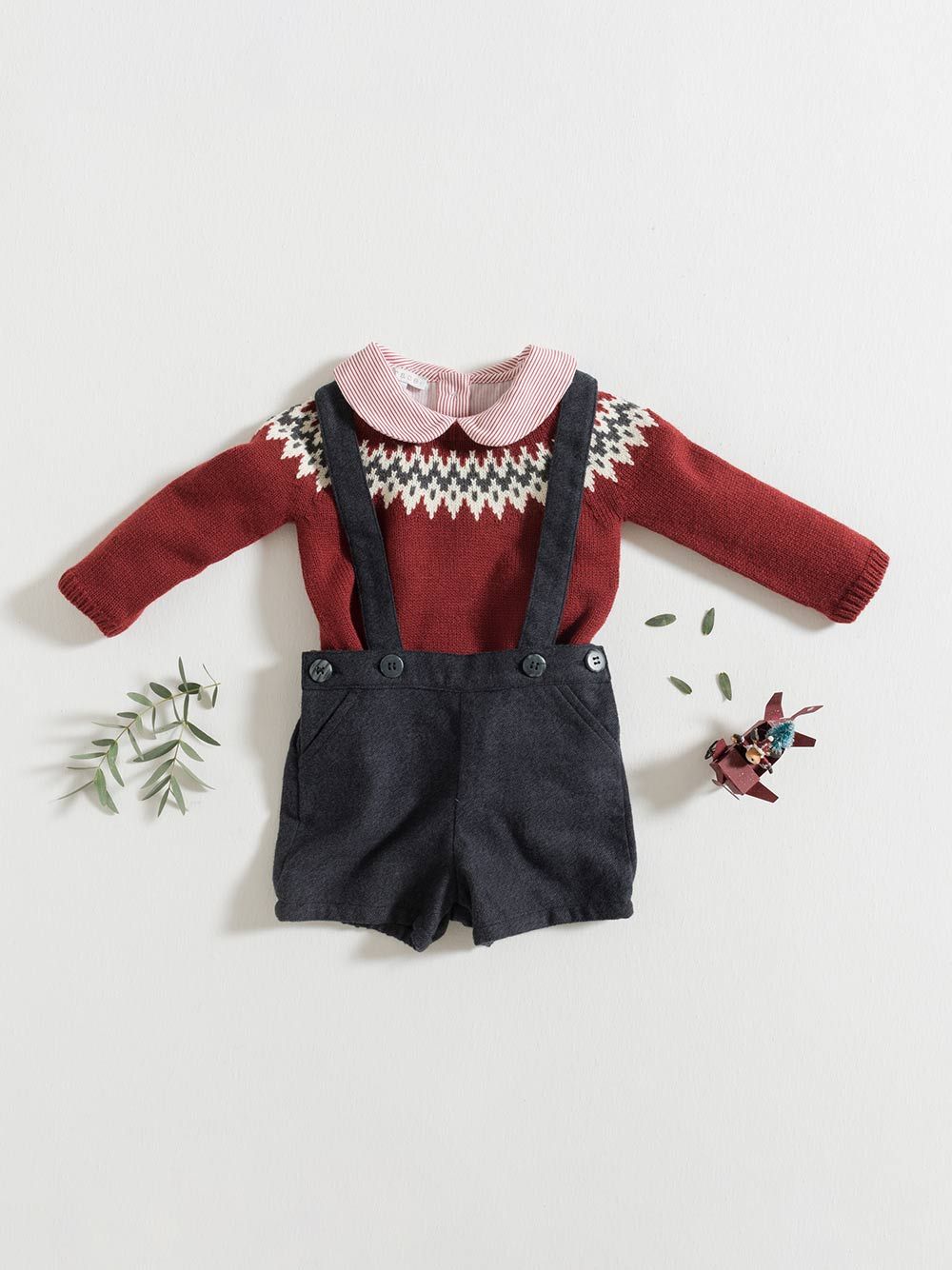 SWEATER / BURGUNDY-ASH-ECRU | Grace Baby and Child