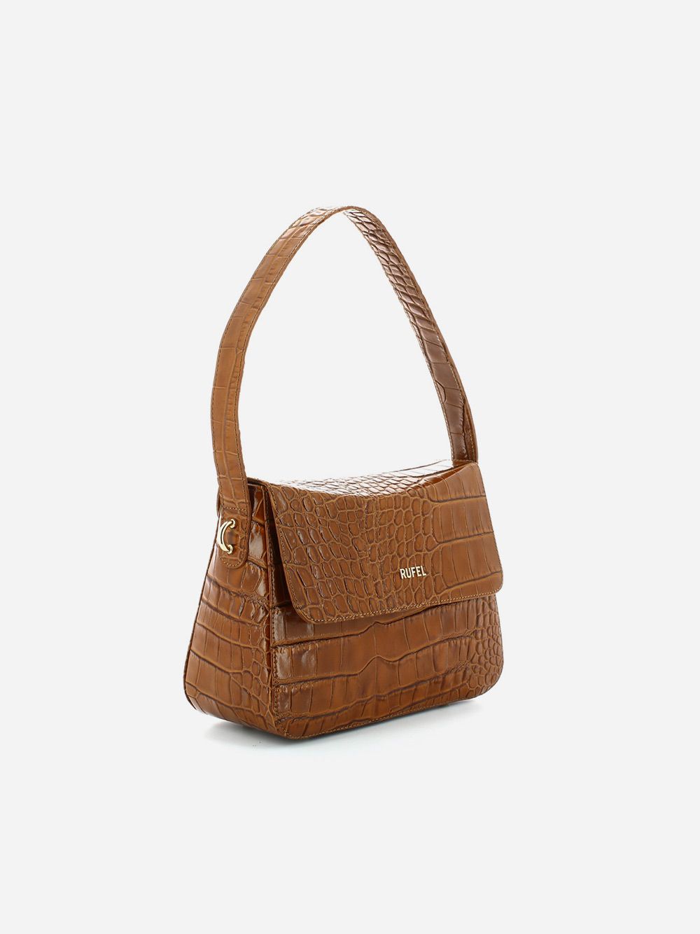 Croco Leather Shoulder Bag