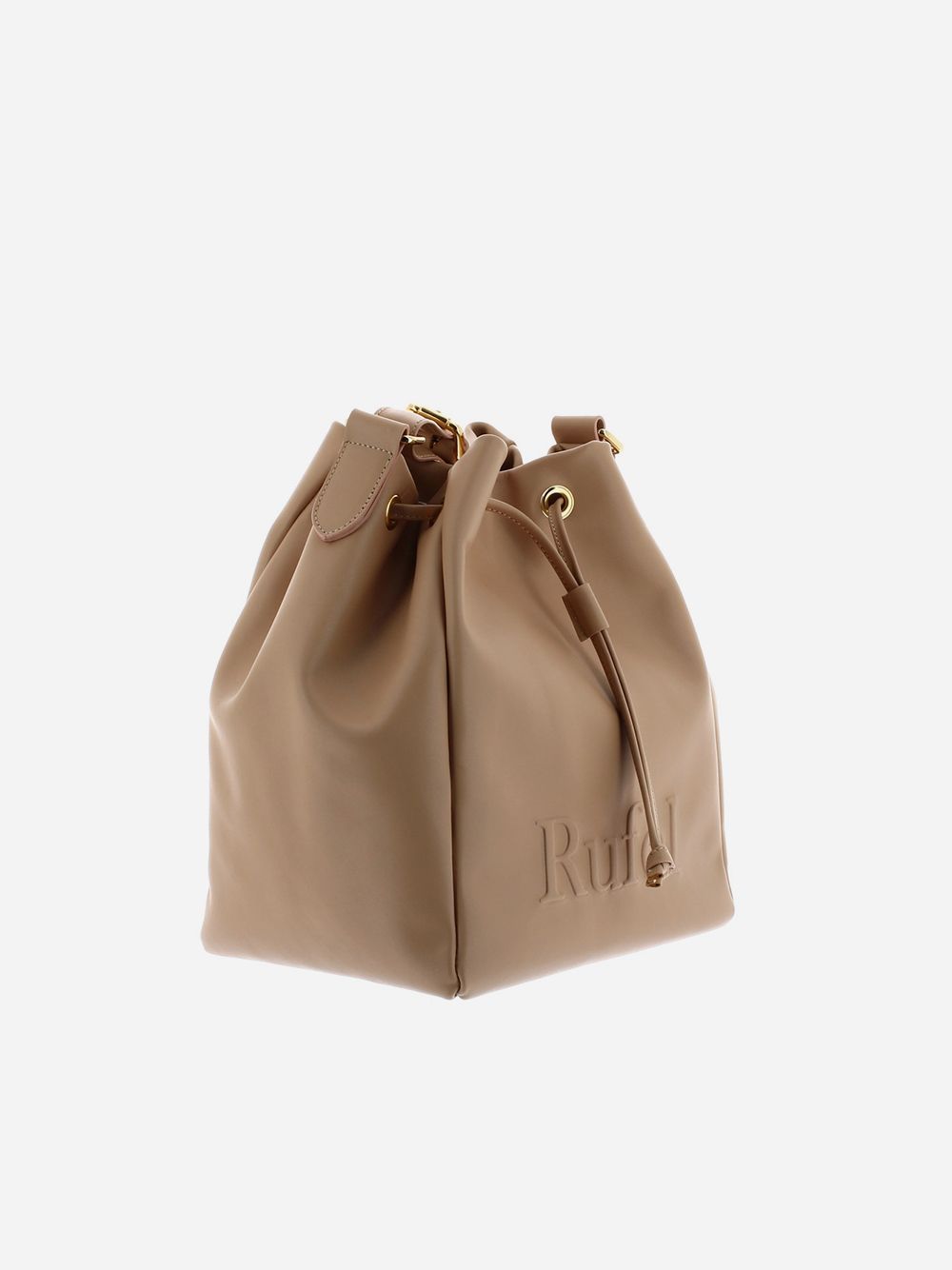 Nude Leather Bucket Bag