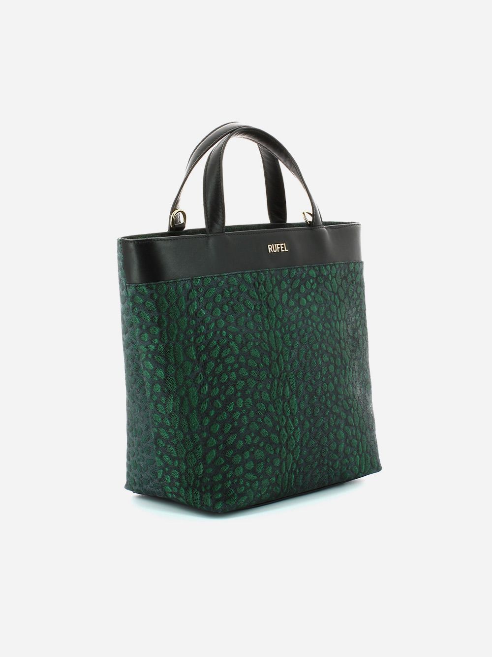 Green Leopard Shopper Bag