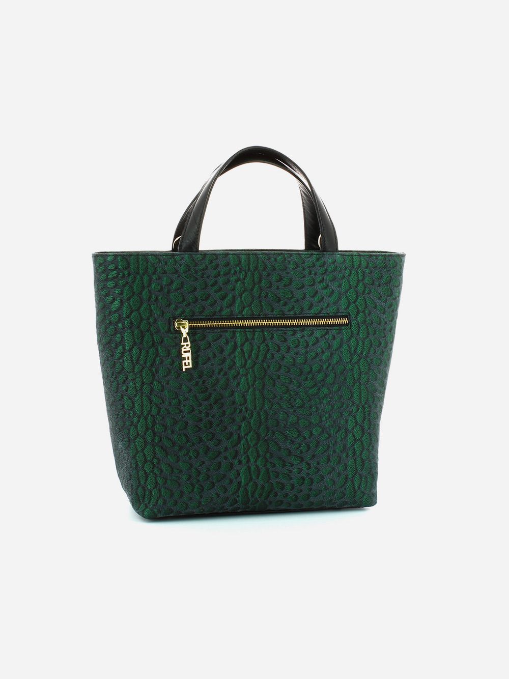 Green Leopard Shopper Bag