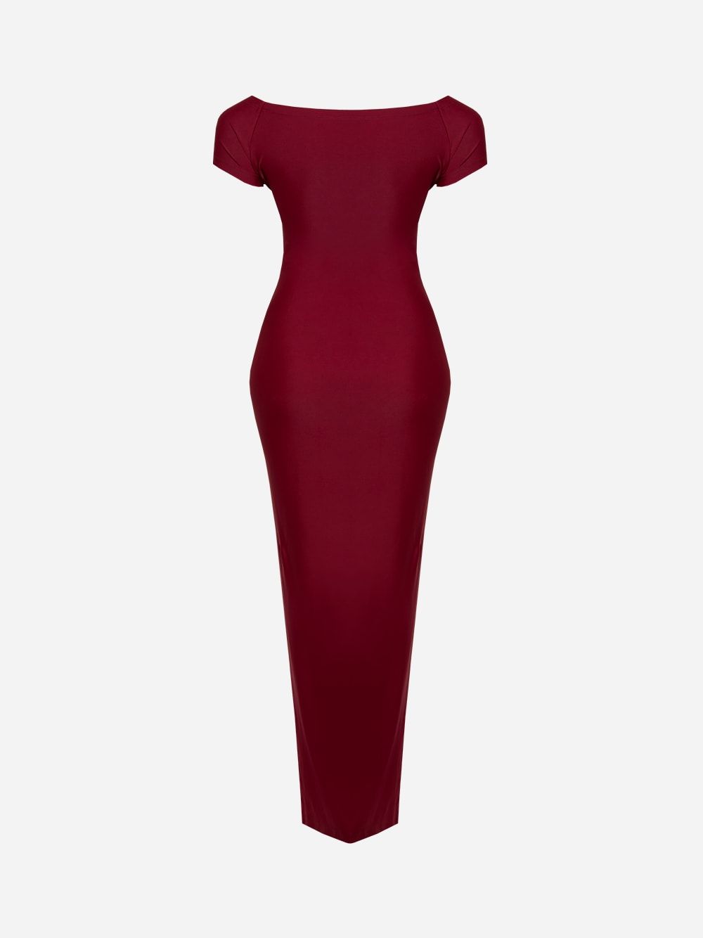 Off-the-shoulder Bordeaux Long Dress | Cleonice