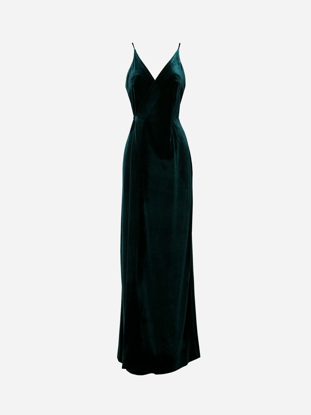  Midnight Blue Velvet Jersey Long Dress | Cleonice