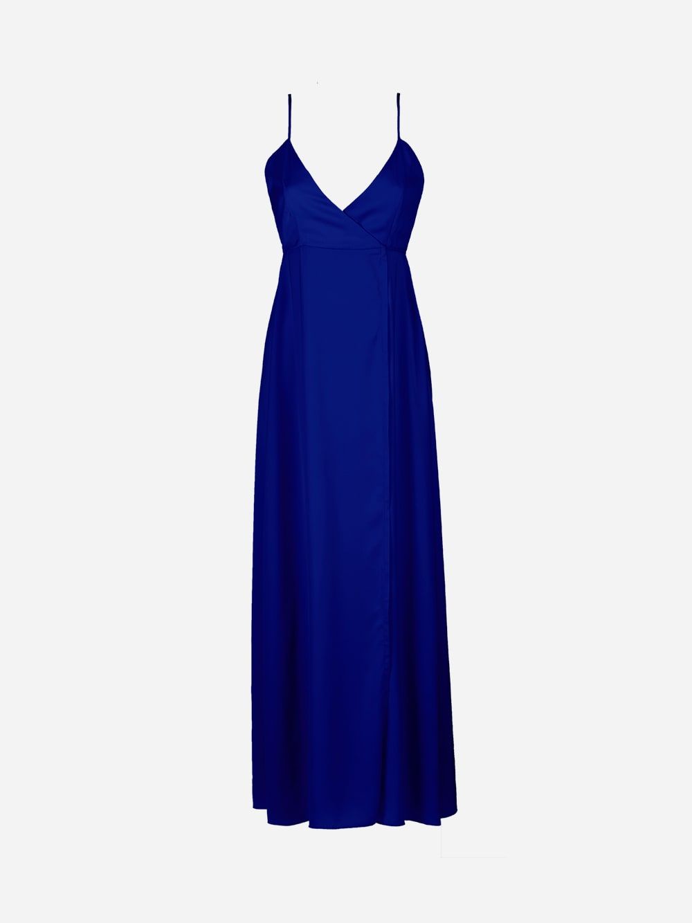 Fluid Midnight Blue Long Dress | Cleonice