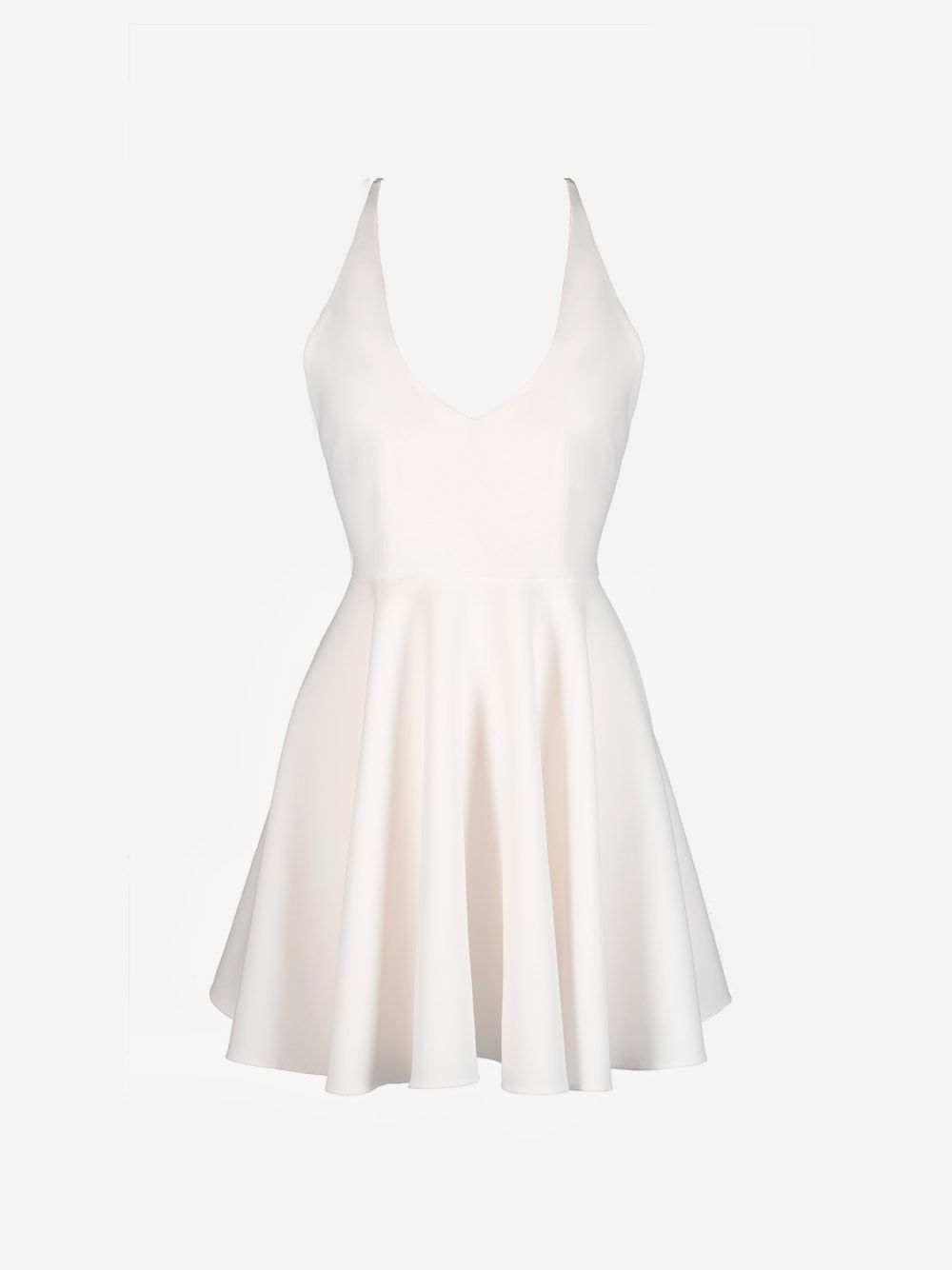 White A-shaped Mini Dress | Cleonice 