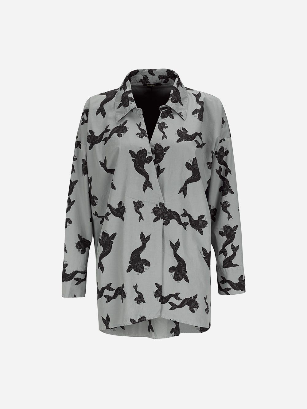 Grey Popeline shirt | Meam