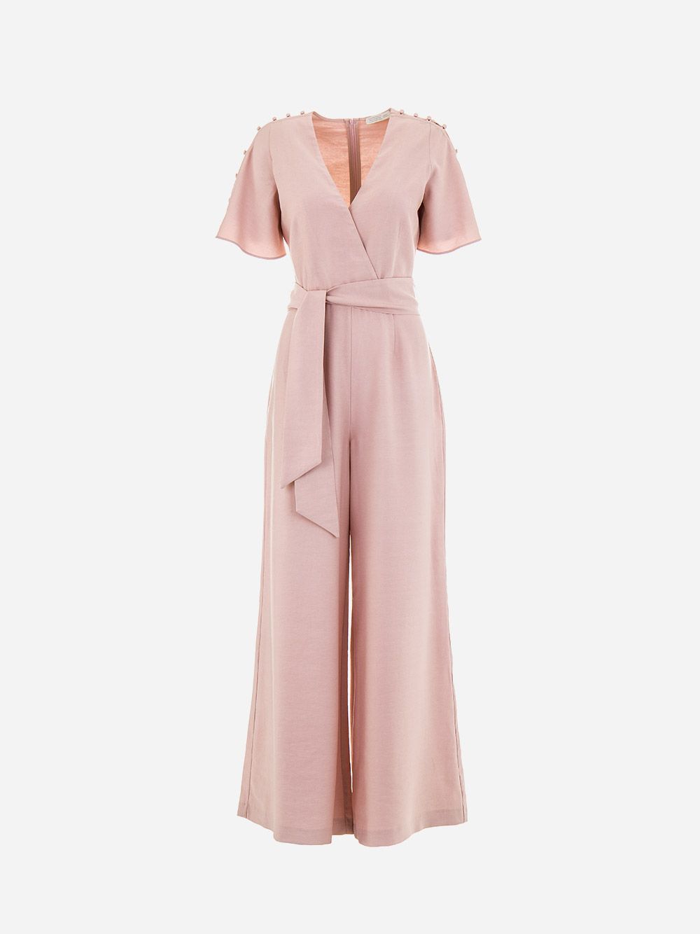Pink Belted Jumpsuit | Philomena 