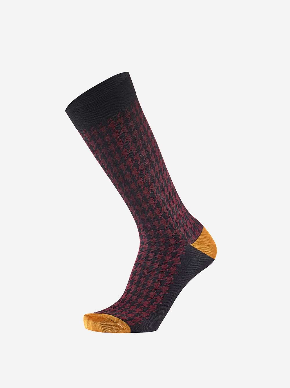 Pied Poule Burgundy Socks | Westmister