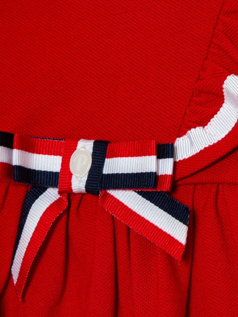 Red dress made in jersey piquet