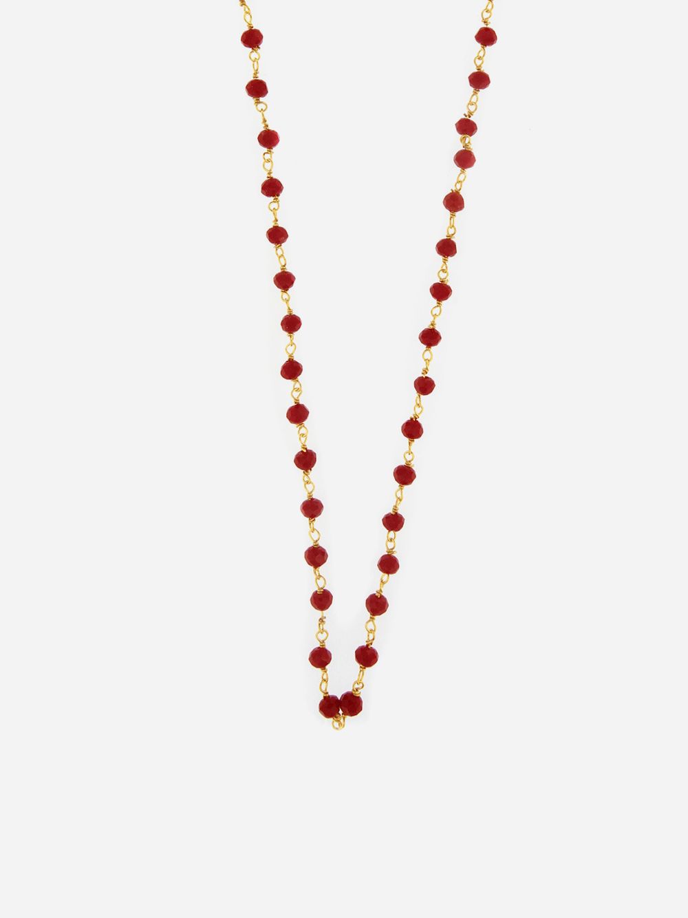 Colar Pedras Vermelho | Mesh Jewellery 