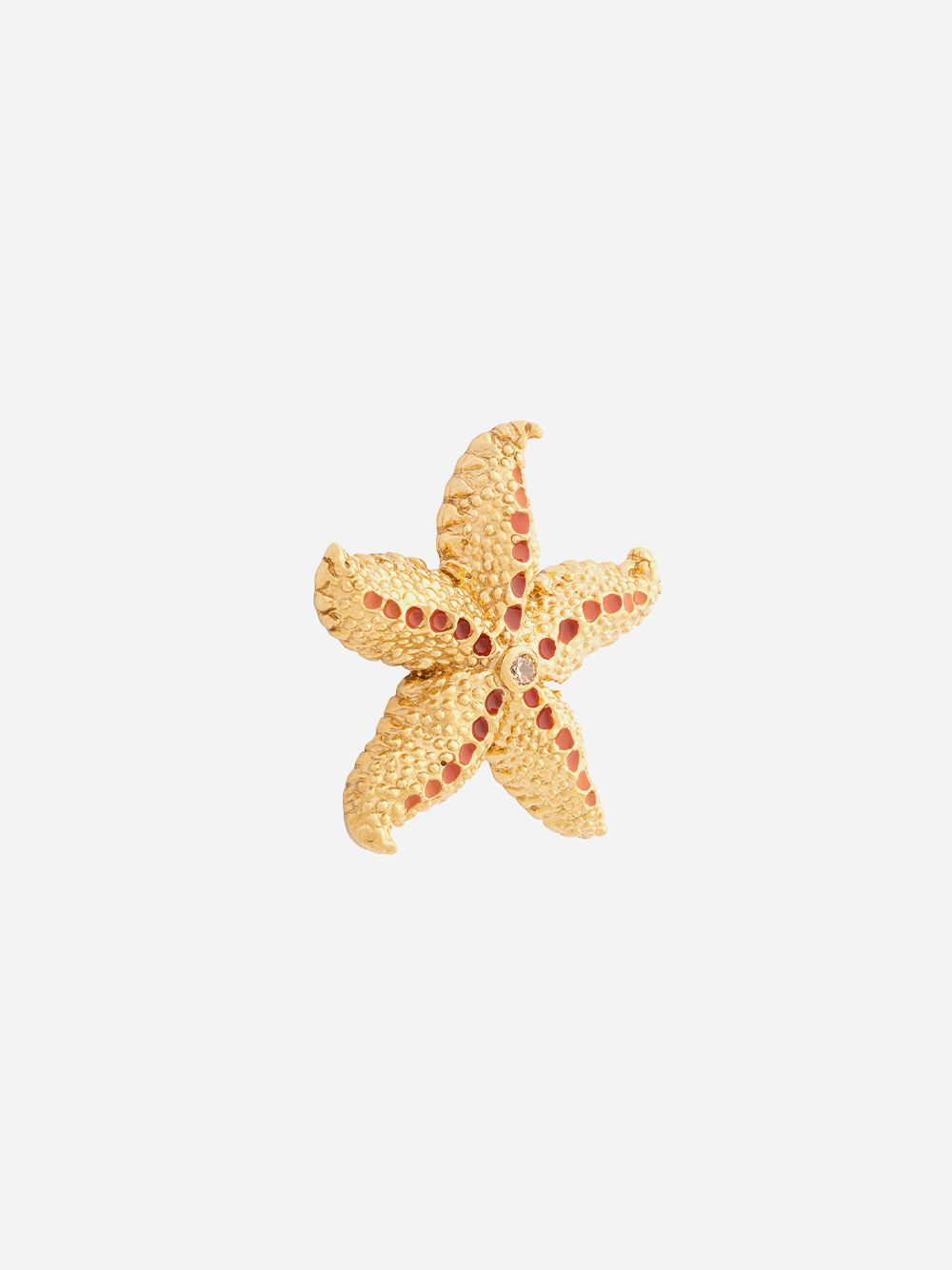 Brincos Enamel Giant Shiny Starfish