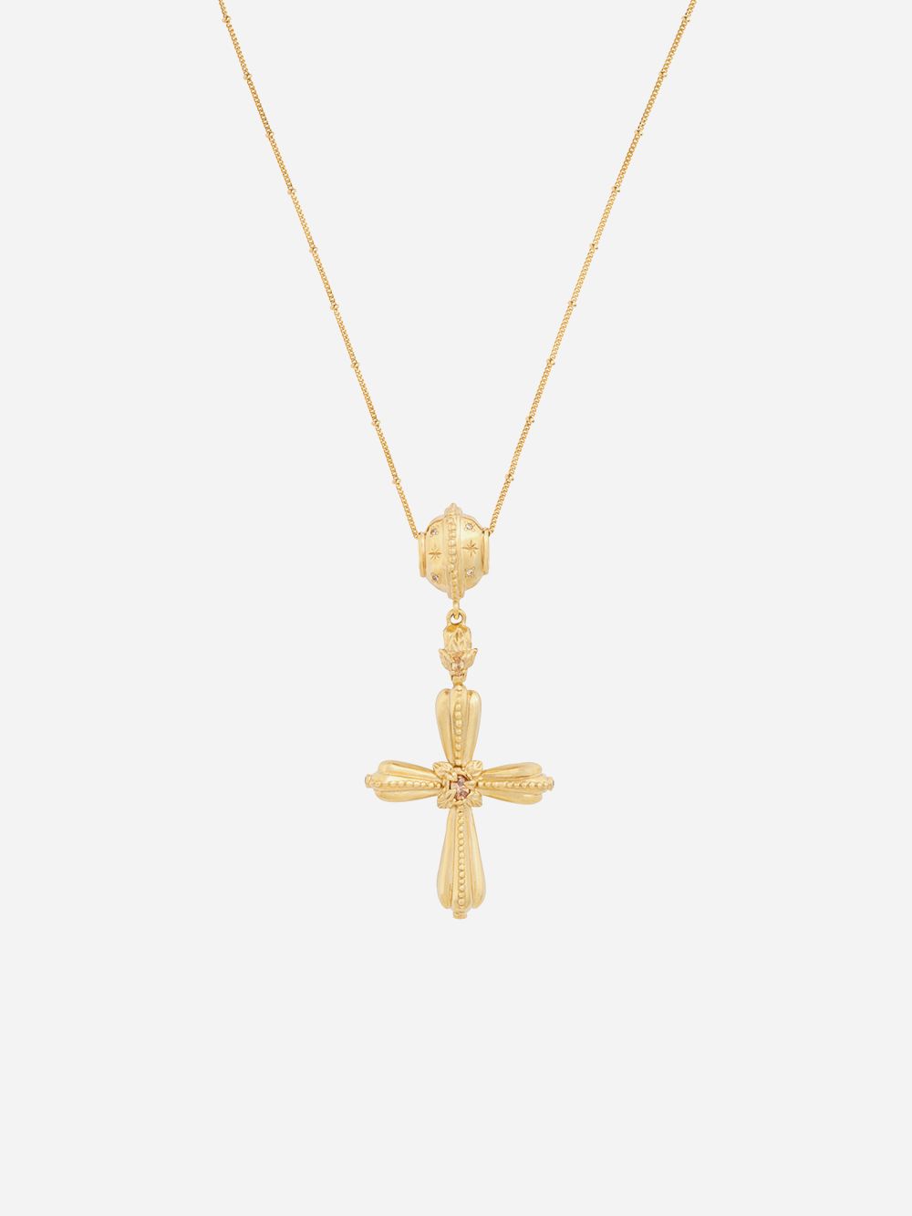 Golden Cross Champanhe Necklace