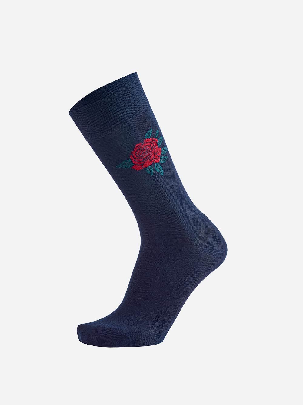 Rose Blue Navy Socks | Westmister