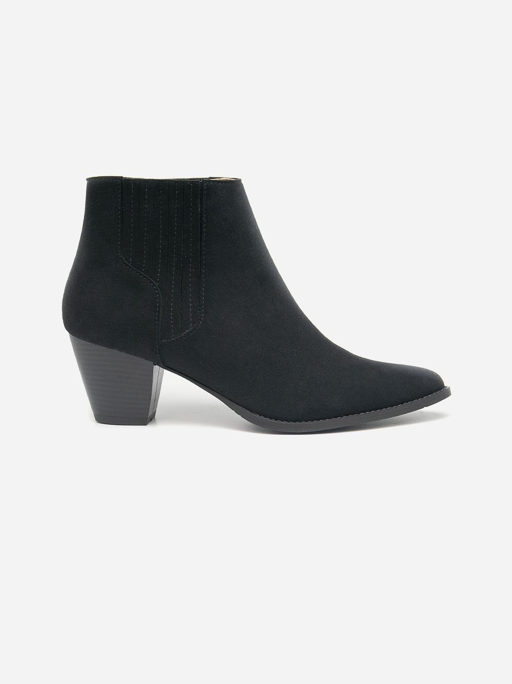 emily black suede ankle boots