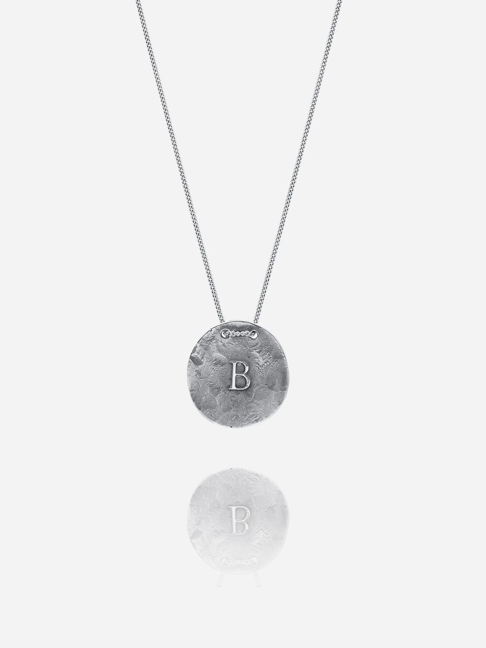 Silver B Necklace