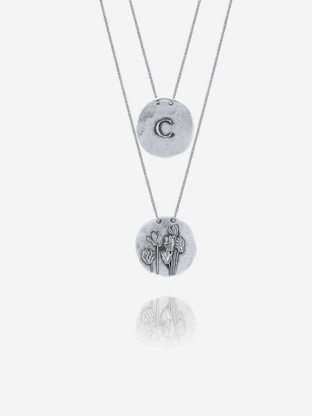 Silver C Necklace