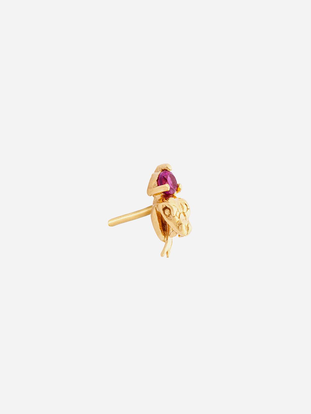 Brincos Small Snake Head Rosa | Carolina Curado