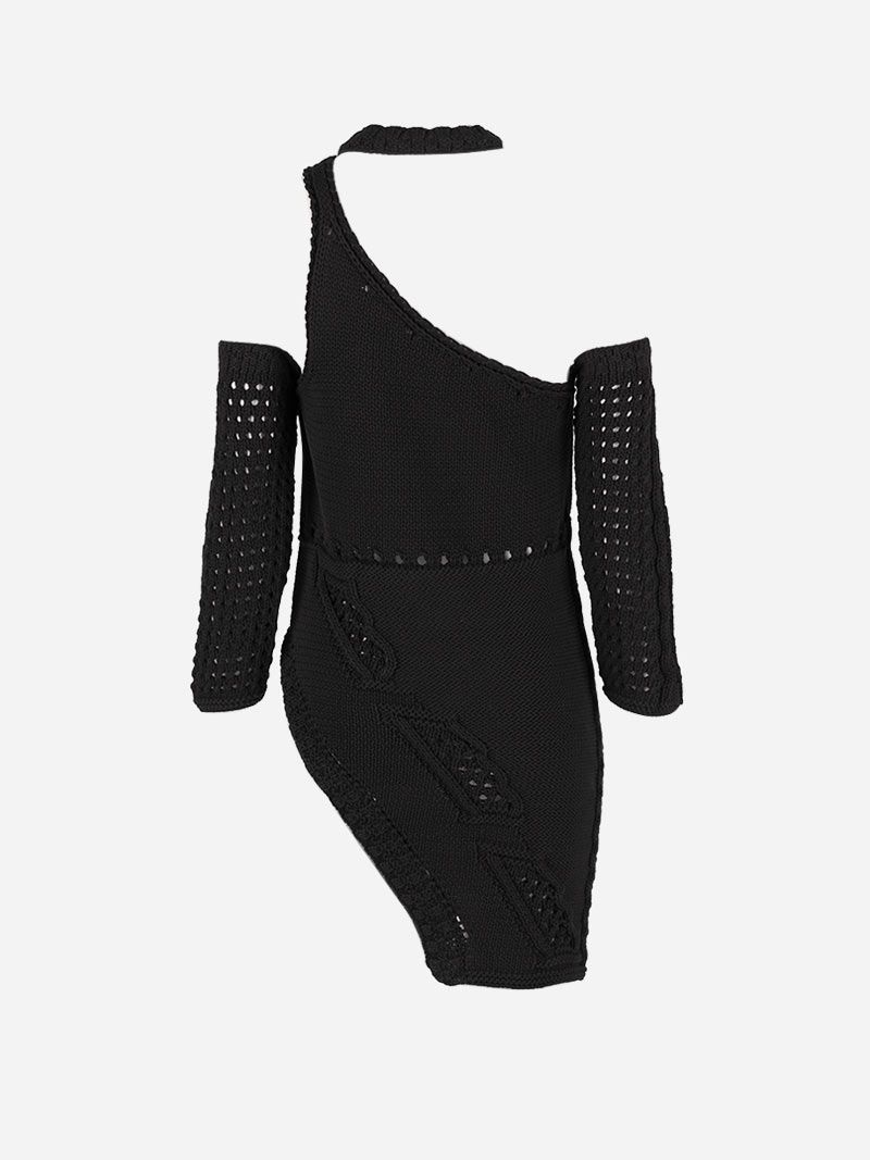 Black Cutout Knitwear Sweater | Susana Bettencourt