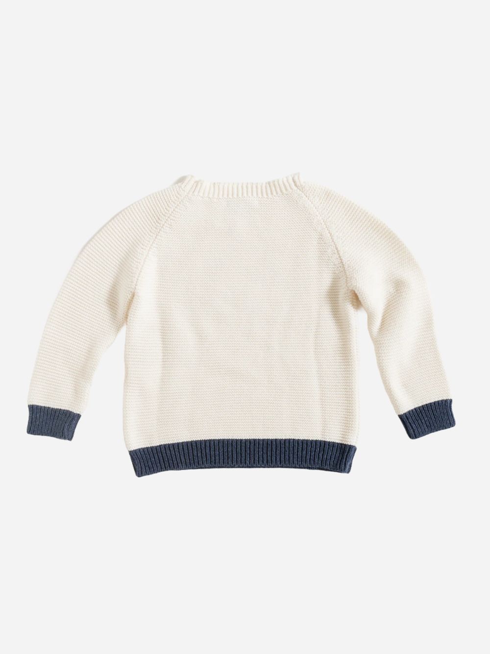 Sweater / Ecru-Navy