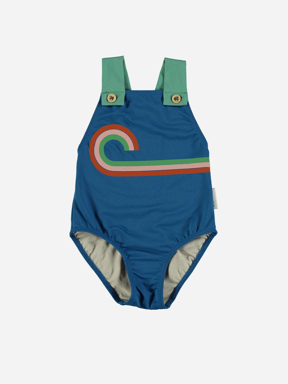 Baby Swimsuit with Large Straps Wave 