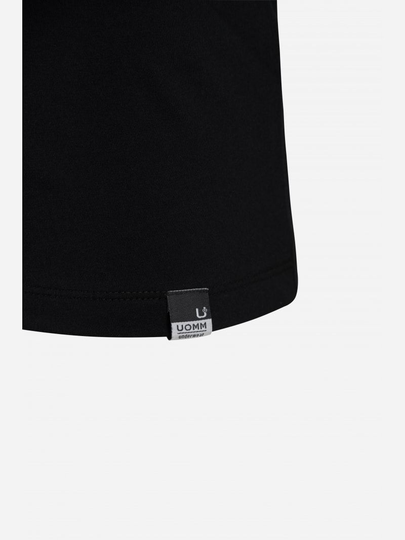 Black regular fit crew neck t-shirt | Uomm
