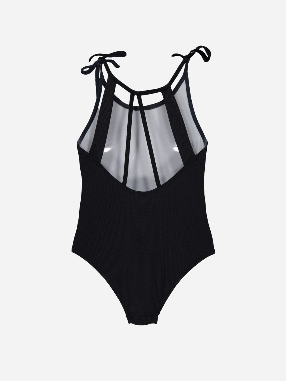 Textured black swimsuit