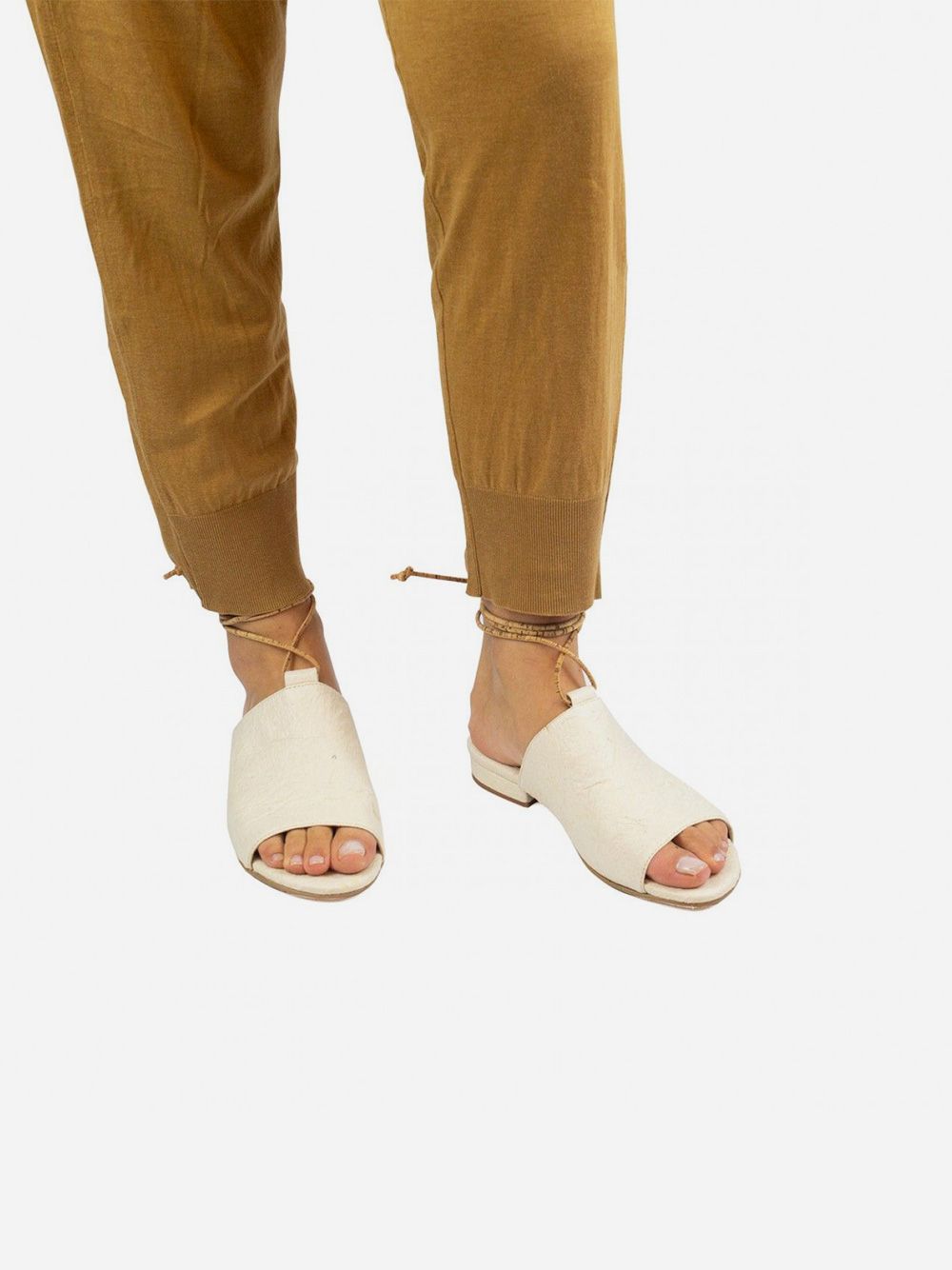 Mule Branco Theia Piñatex | Nae