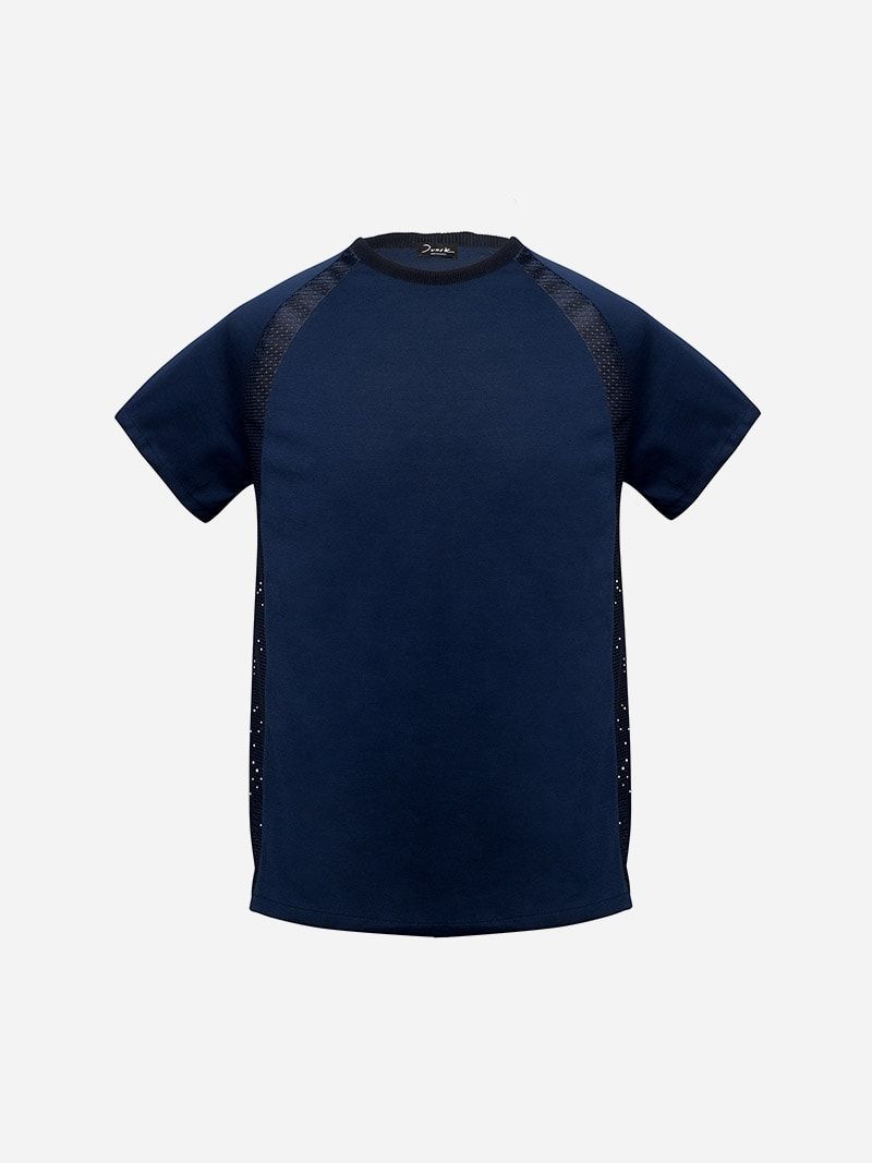 Blue Raglan Panel T-shirt | Duarte