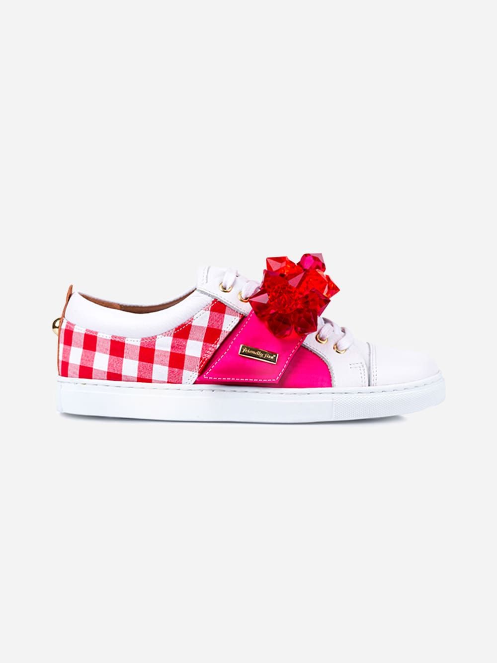 Gala Red Gingham Sneakers | Friendly Fire